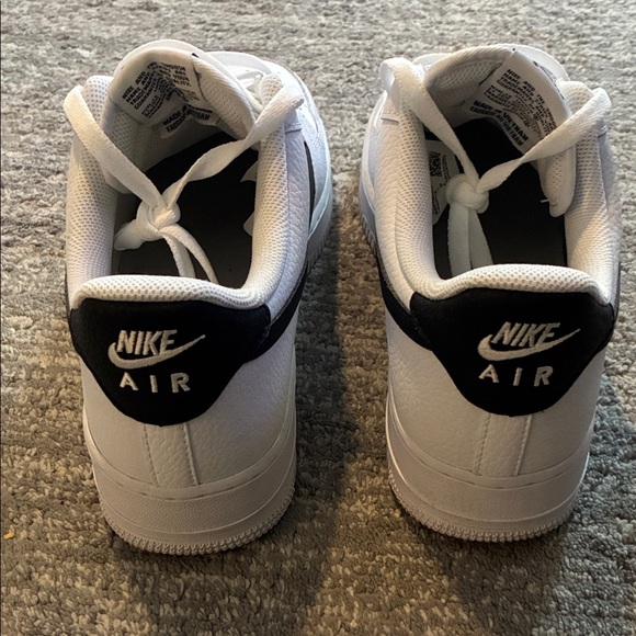 Nike Air Force 1 Men's White and Black Sneakers - Picture 4 of 6